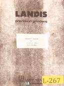 Landis 6" 10" 14" Type C, Plain Grinder, Operation Manual 1941